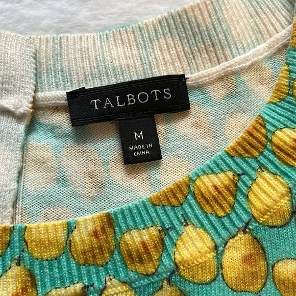 Talbots Pear Button Back Sweater - Picture 3 of 7